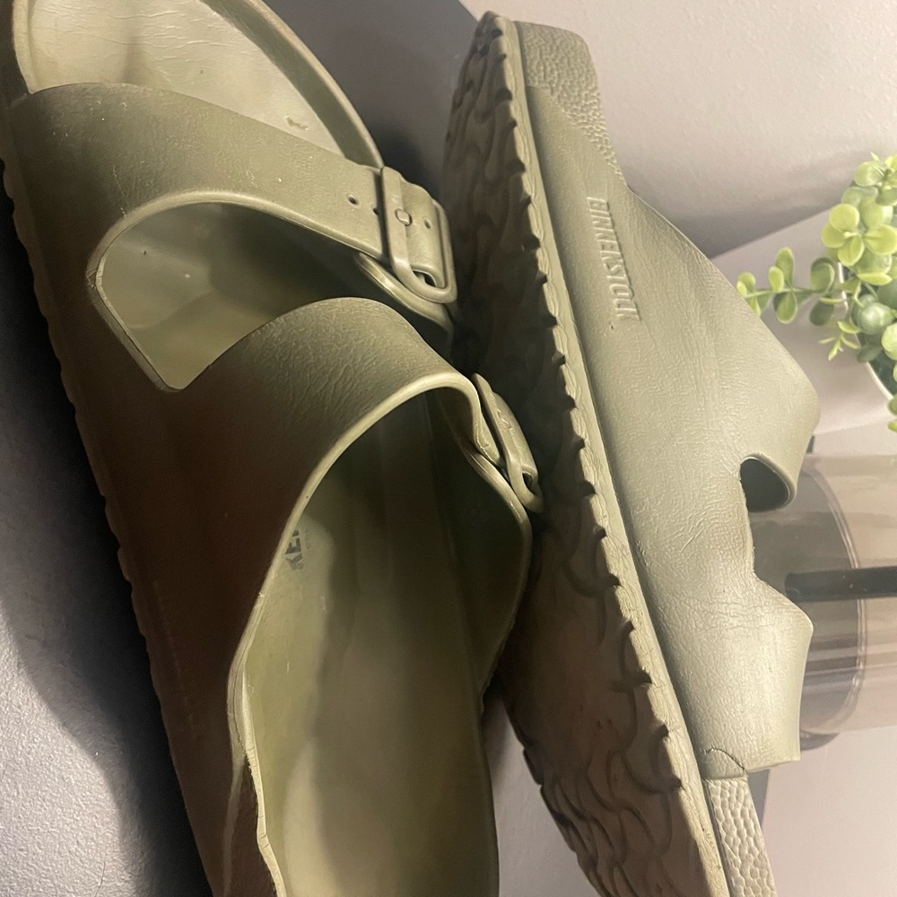 Birkenstock Olive Green Double Strap Sandals Men’s size 12 - Picture 8 of 8